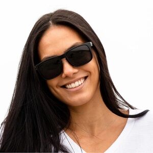 Maui Jim HUELO Transparent Black Polarized Sunglasses BEAUTIFUL!!